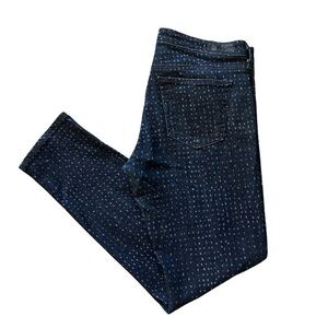 Adriano Goldschmied AG The Stevie Slim Straight Ankle Jeans Dot Print Size 29